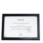 Emaar Certificate Of Recognition